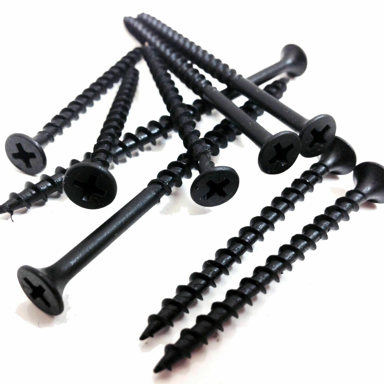 4.8mm x 100mm / 120mm - Carbon Steel, Drywall, Plasterboard, Multipurpose, Long Black PH2 Bugle Screws (20, 4.8mm x 120mm)