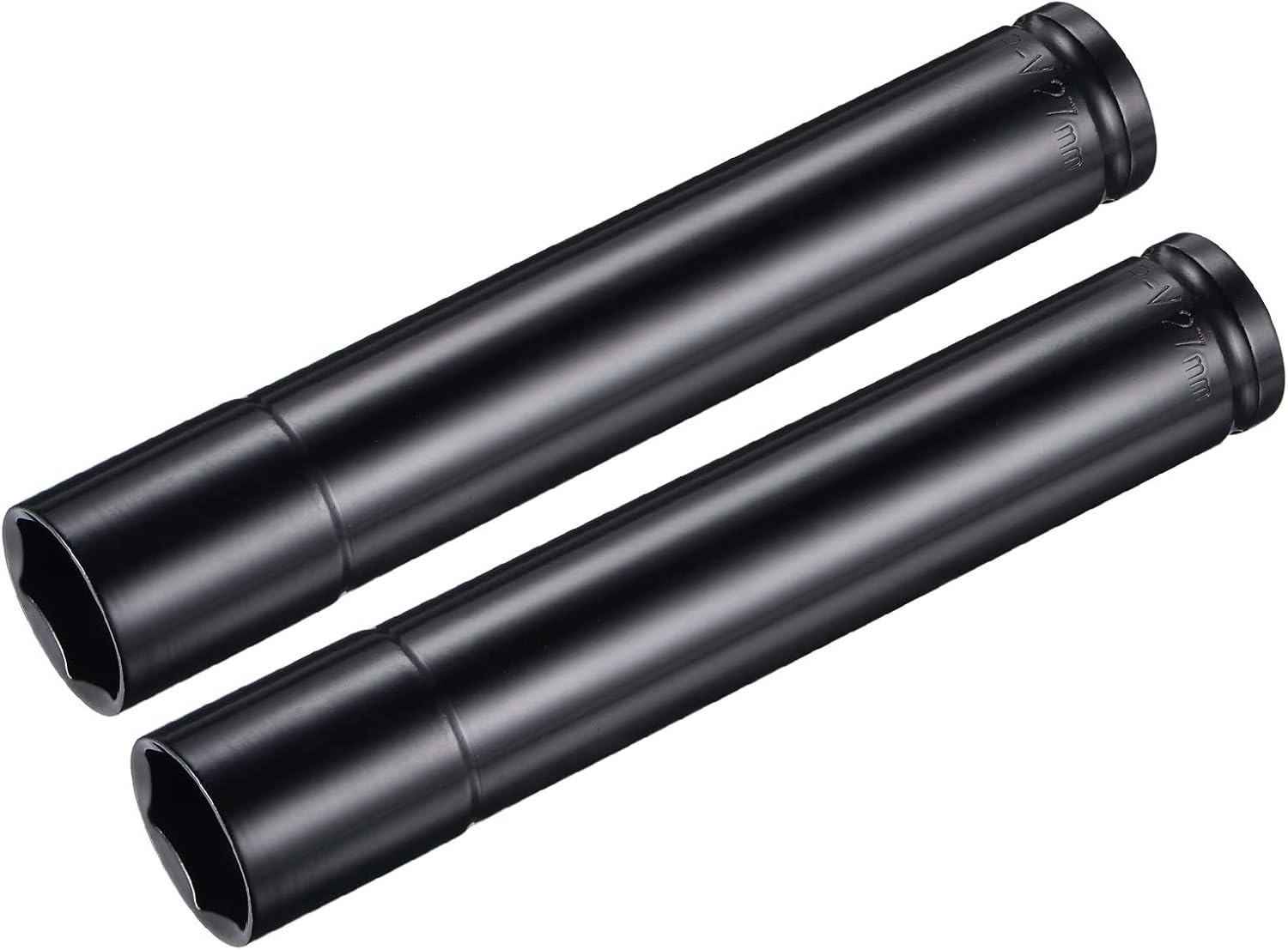 uxcell 1/2" Drive by 17mm Deep Impact Socket, Heat-Treated CR-V Steel 8" Length, 6-Point Metric Sizes 2 Pcs