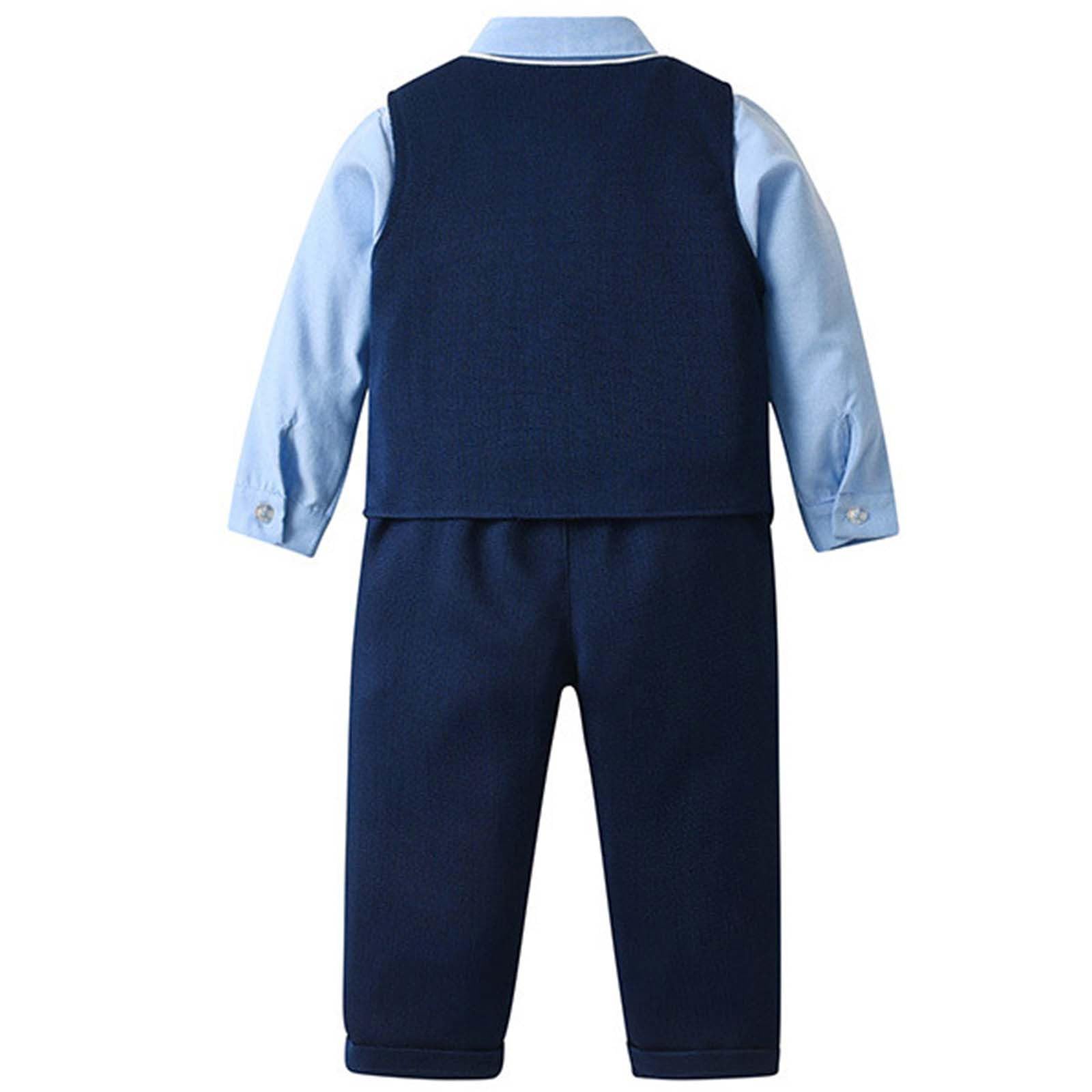 Traje formal elegante para niño conjunto infantil con pajarita y chaqueta para evitar rozaduras 8