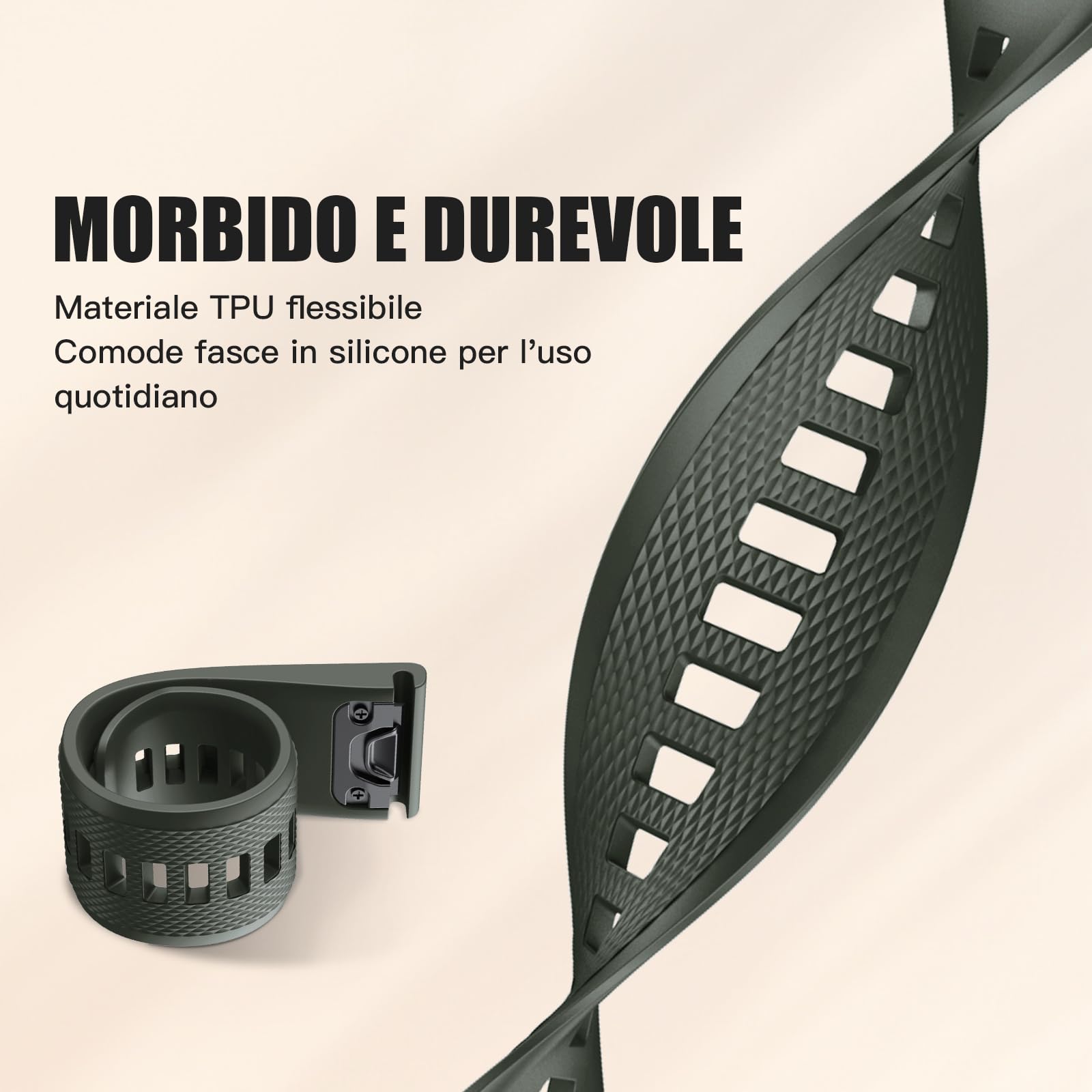 NotoCity Cinturino per Garmin Fenix 3/Fenix 3 HR/5X/Fenix 5X Plus/Fenix 6X/Fenix 6X PRO, 26mm Cinturino di Ricambio in Silicone, Braccialetto Quick-Fit (Z-7PCS)