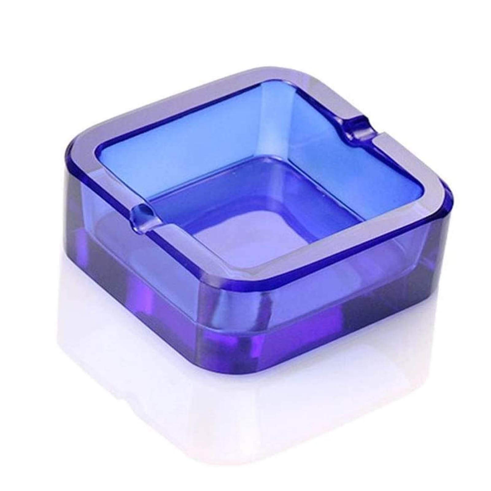 Lxuwbd crystal glass simple and fashionable small ashtray (blue