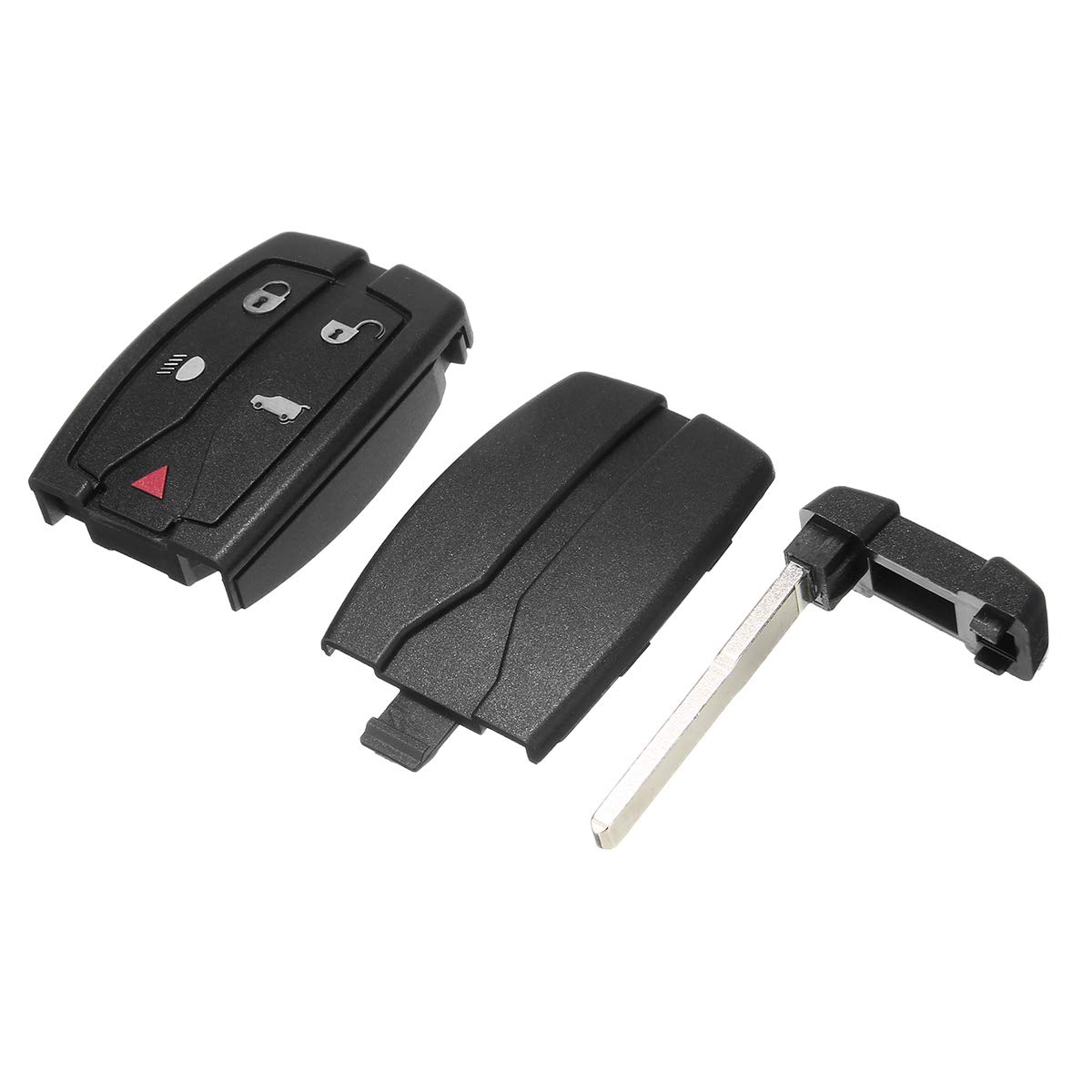 OcioDual Guscio per Chiave a 5 Pulsanti Compatibile con Land Rover Freelander 2, Custodia Telecomando Auto, Custodia Chiavi Auto, Sostituzione Shell Case