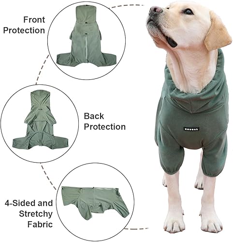 Miniatura 5 de KOOGAL Pijama para mascotas para perros grandes, elástico extra grande, adecuado para perros adultos, perros de tamaño mediano, overol para perros