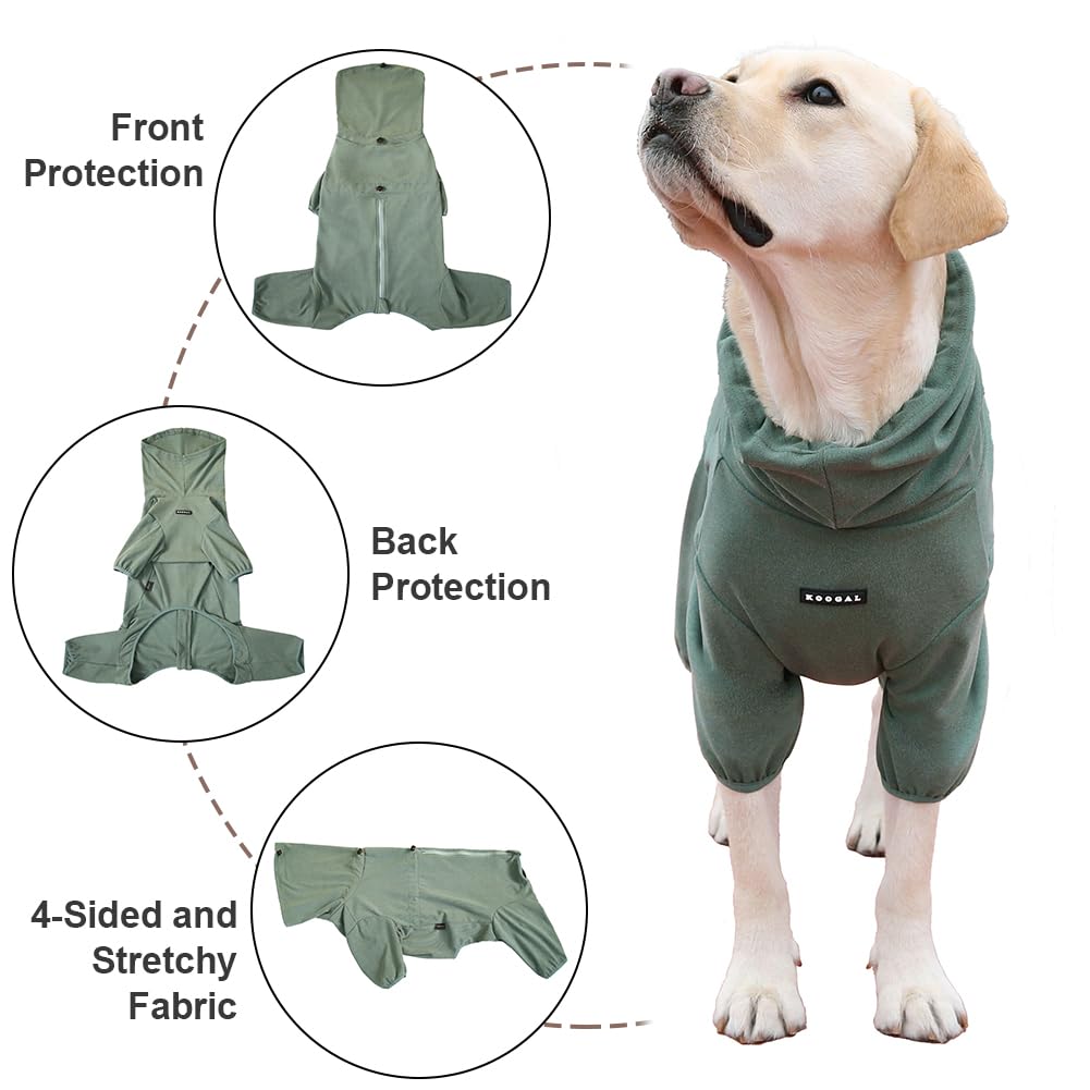 Pyjama pour Chien, Grande Taille, Stretch Extra Large, Combinaison Quatre Pattes, Vêtements pour Animaux de Compagnie (Green, 6XL)