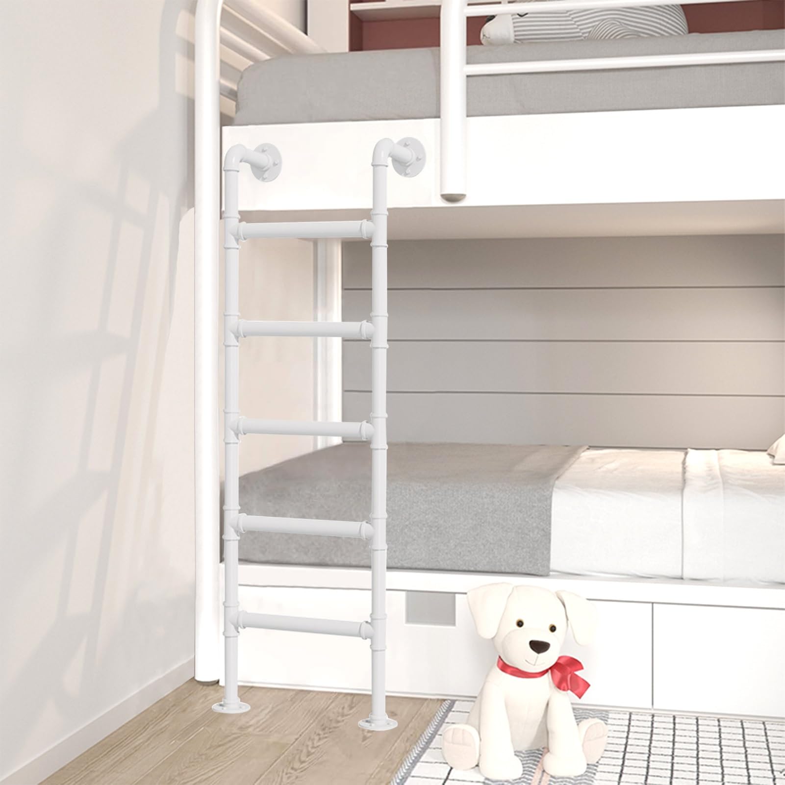 Échelle murale robuste pour lit superposé et mezzanine en métal résistant 120 cm
