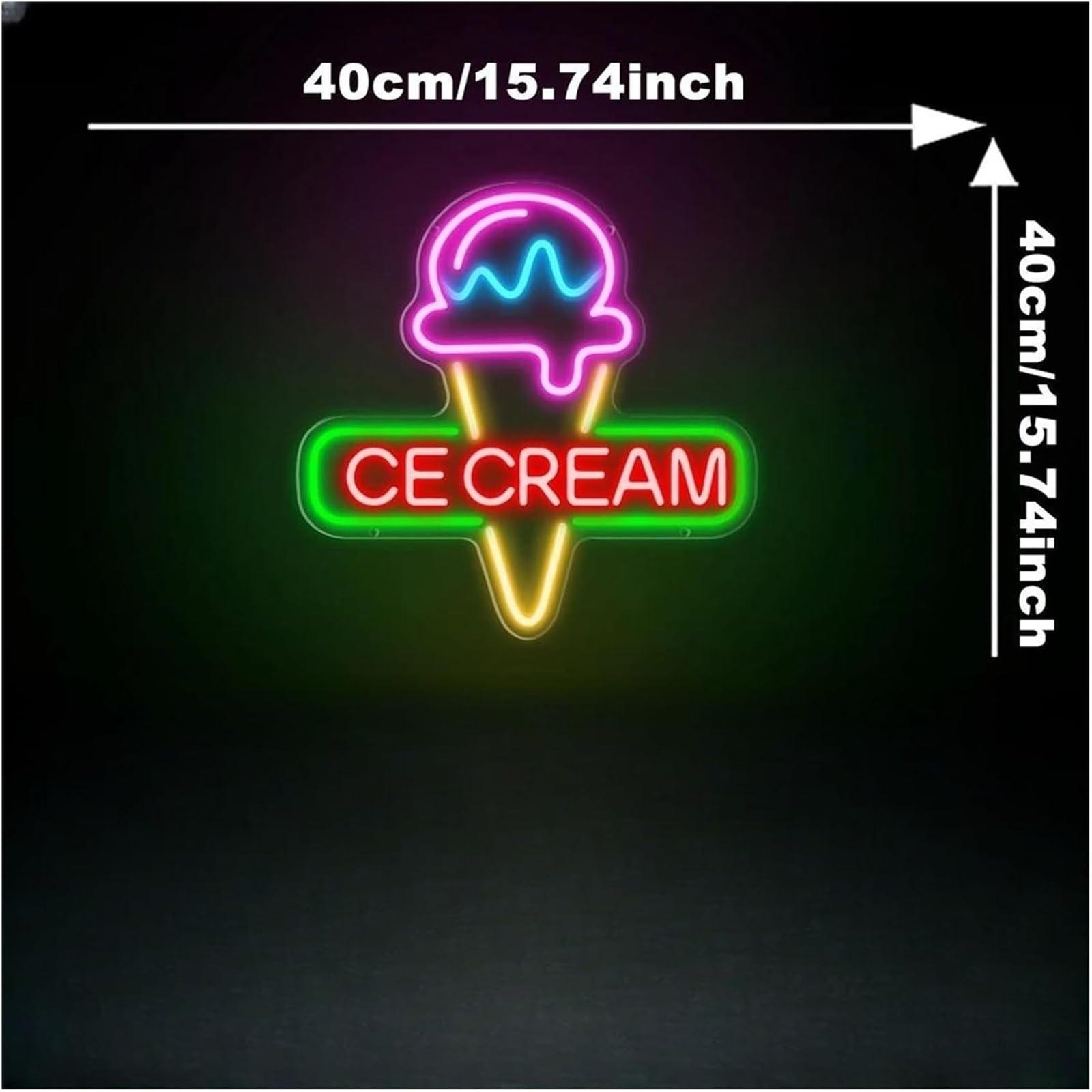 Luci al neon Gelato LED per insegne al neon Cibo per luci per gelaterie Ristoranti Snack Shop