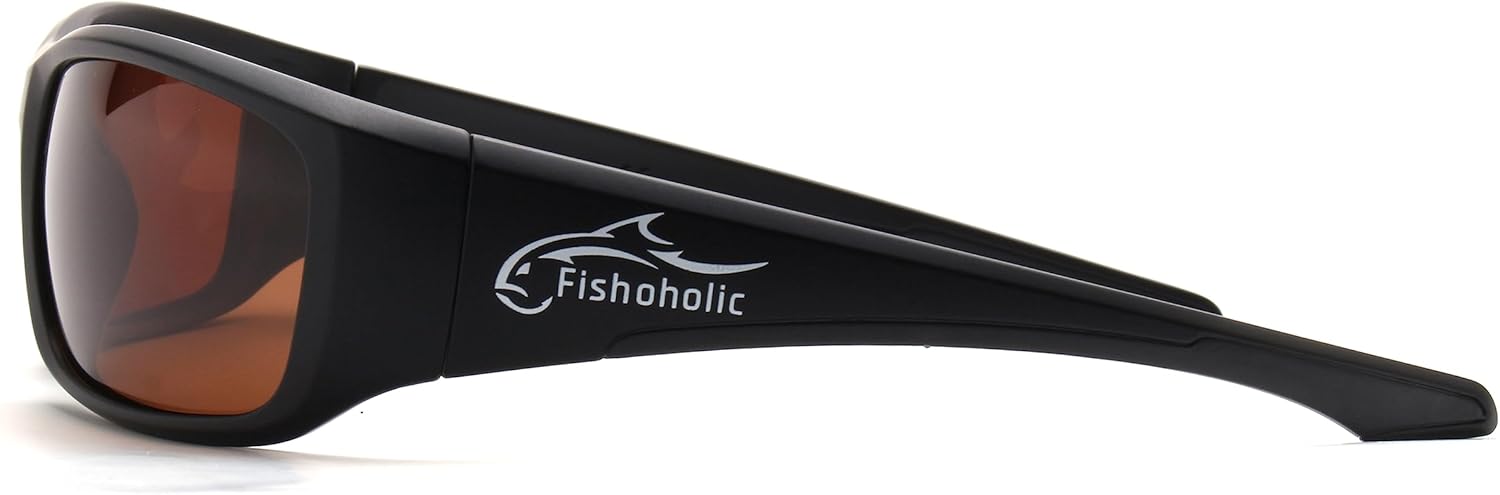 Fishoholic Pro Series Polarized Fishing Sunglasses with Rubber - UV400 Sun Protection Fishing Gift