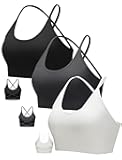 Sports Bras for Women,Sexy Crisscross Back Seamless Padded Sports Bra Medium Support with Removable Pads