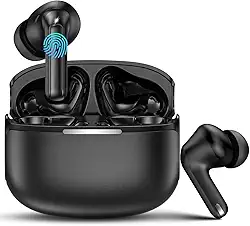 Fones de Ouvido Sem Fio Bluetooth 5.3 Intra-auricular 40 Horas de ReproduçãO Longa, Som de Graves Profundos, IPX5 à Prova D'água e Poeira, Microfone Integrado para Corrida, Ciclismo e Fitness