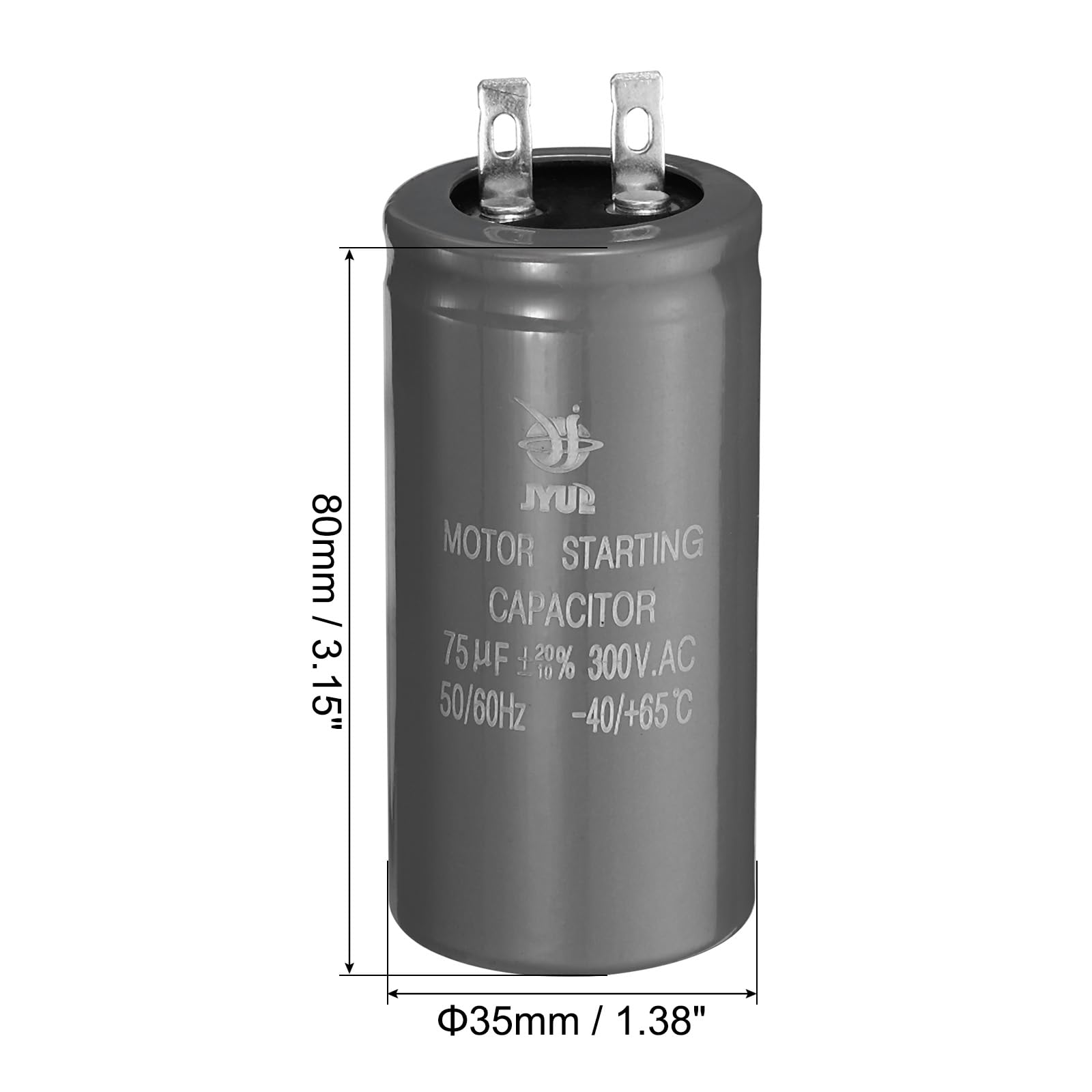 Amazon.co.jp: PATIKIL モーター始動コンデンサー 75uf 300V 50/60Hz