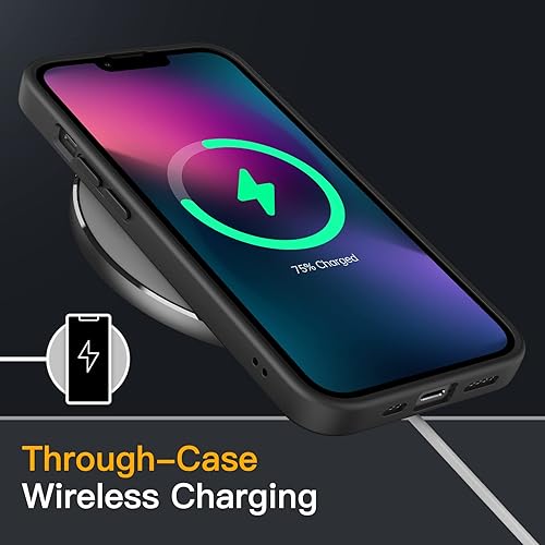 Miniatura 30 de JETech Funda mate para iPhone 13 de 6.1 pulgadas, a prueba de golpes, protección contra caídas de grado militar, cubierta trasera translúcida