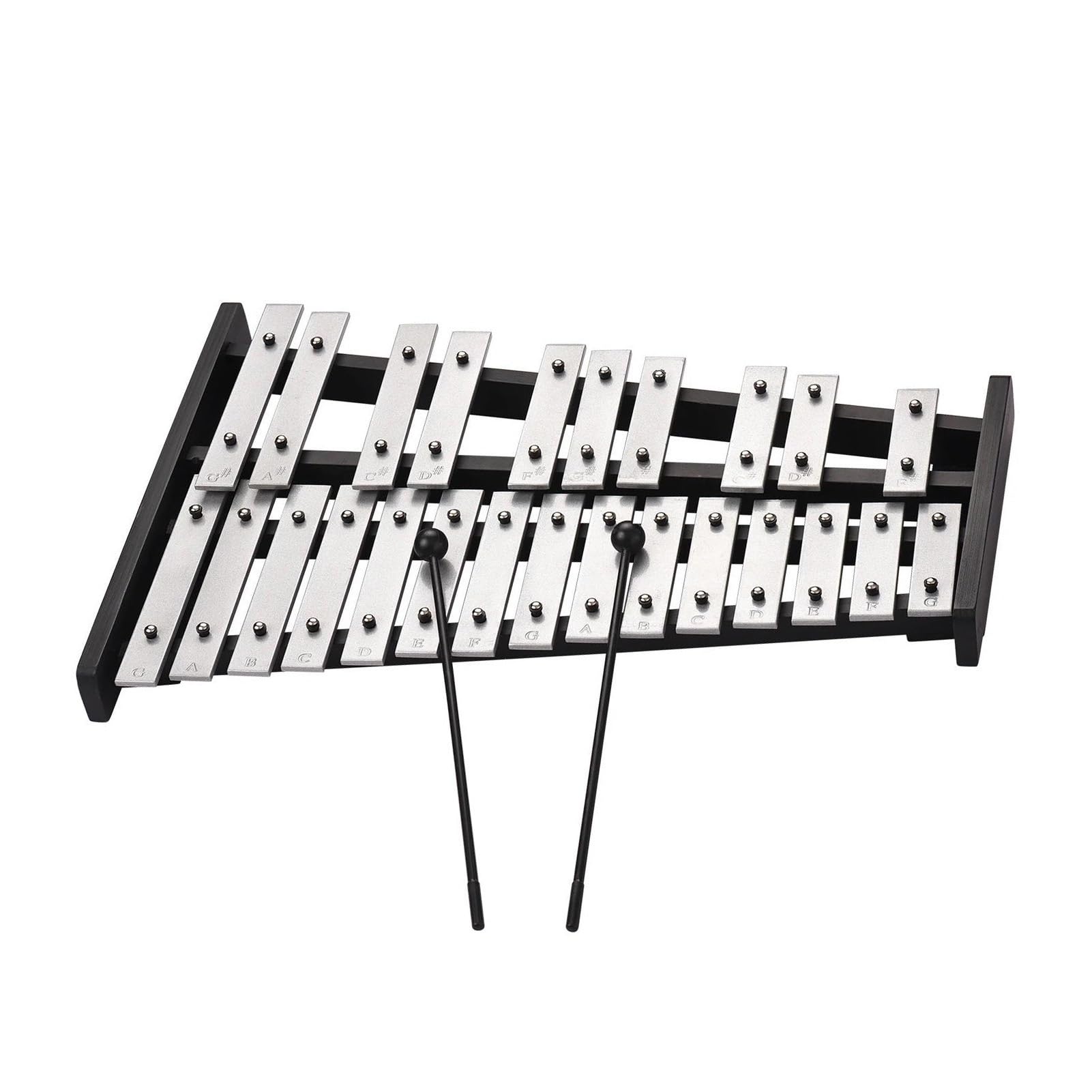glockenspiel instrument ksylofonowy 25 Uwaga Glockenspiel Ksylofon Drewniana Podstawa Aluminiowe Pręty Muzyczny Prezent Perkusyjny Z 2 Młotkami I Torbą
