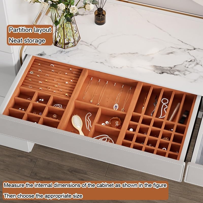 Organizador de joyas, bandeja apilable para collares, aretes y anillos, solución de almacenamiento eficiente