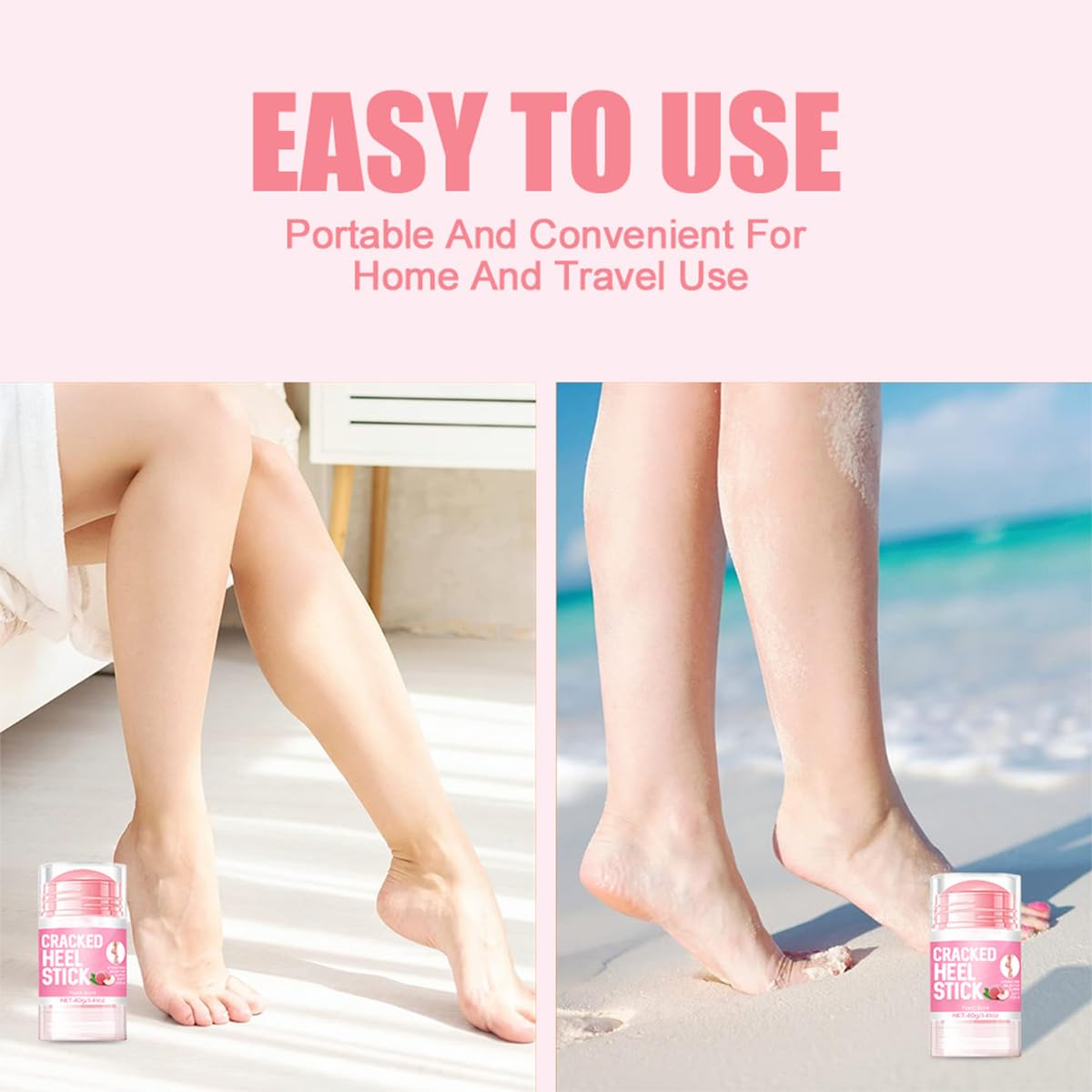 Baorder 2 pezzi Peach Scented and 60% Urea Foot Cream Set idratante Foot Cream, Repair Dry Skin, mani, talloni, gomiti e ginocchia, cura morbida e idratante per donne e uomini