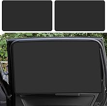 Ouzorp 2 PCS Car Side Window Sun Shades, Back Seat Window Sunshades Privacy Curtains, 100% Block Light for Breastfeeding, Taking a nap, Changing Clothes, Camping，Universal for Car SUV Truck(Black)
