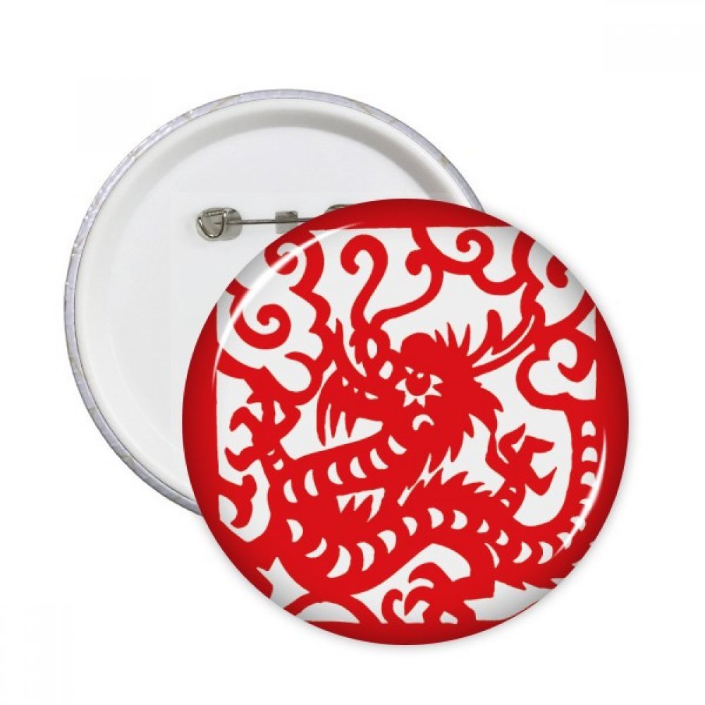 Badge Dragon Zodiaque Bouton pour Customiser des Habits Simples L