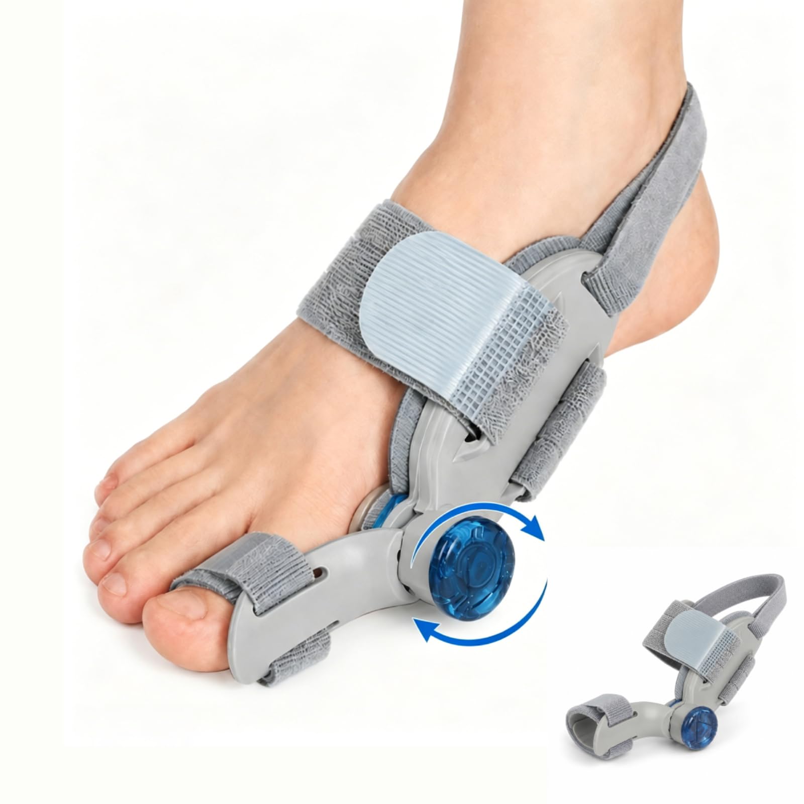 Bunion Corrector,Big Toe Straightener with Adjustable Splint,Gray