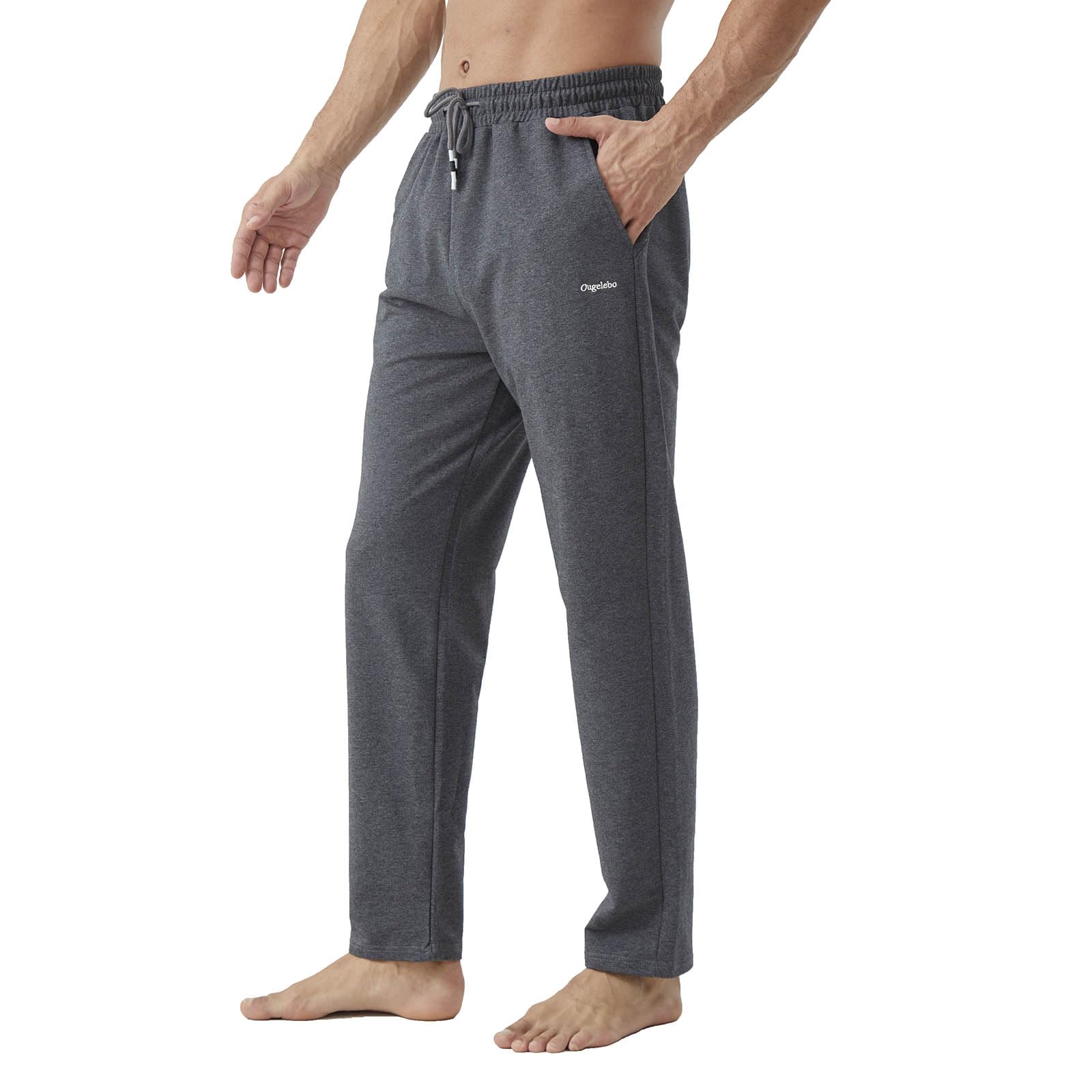 Ougelebo Jogginghose Herren Atmungsaktiv Sporthose Herren Lang Trainingshose mit Taschen