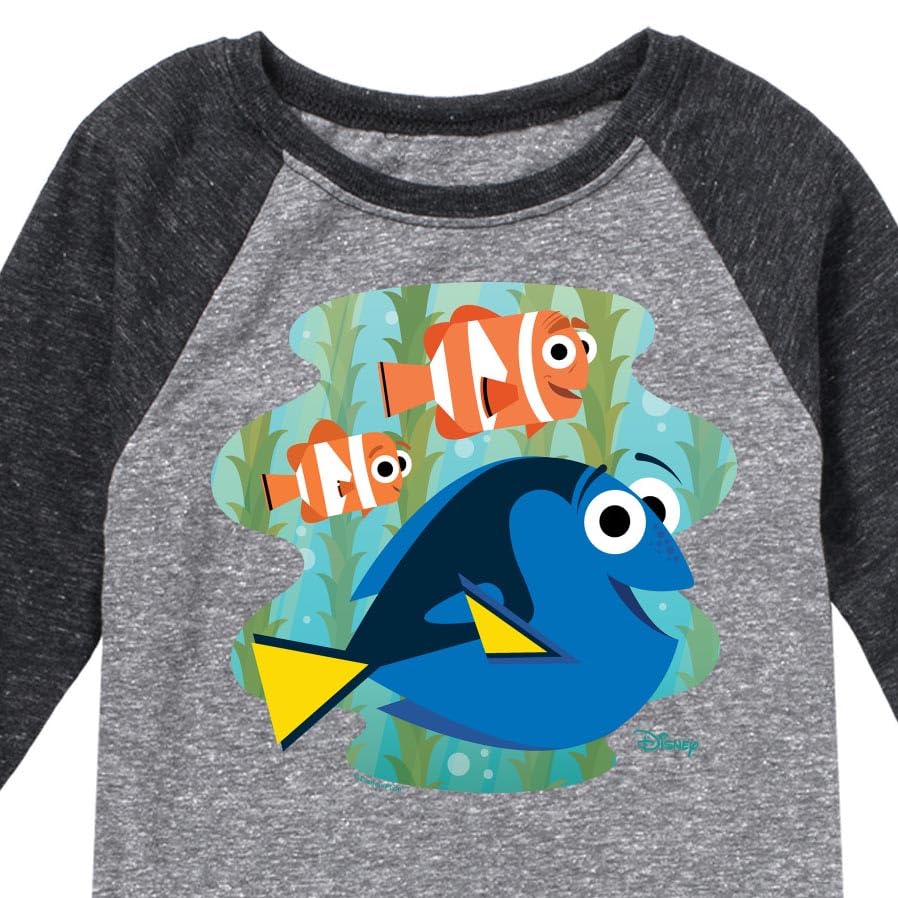 Disney Finding Dory - Dory, Nemo, & Marlin - Toddler & Youth Raglan Graphic T-Shirt3