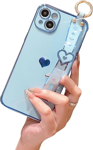 Miniatura 9 de Cutecasee Funda compatible con iPhone 13 Pro Max, lindo corazón de amor para niñas y mujeres, borde chapado de lujo, funda de TPU suave a prueba de
