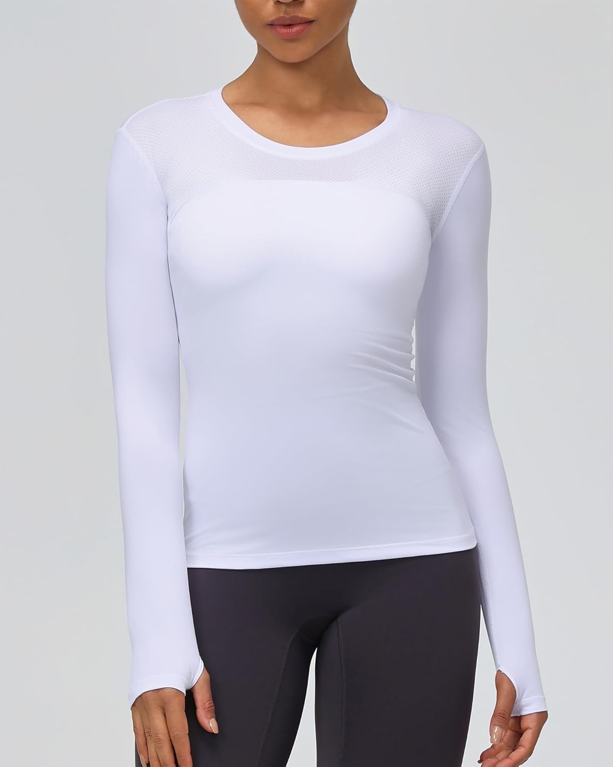 3 Pack Long Sleeve Workout Compression Shirts for Women Yoga Running Tops Breathable Athletic Shirts - Image 2