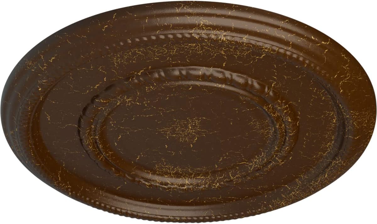 Ekena Millwork CM17FERBCDecorative Ceiling Medallions Modeled After Original Historical Patterns & Designs, Root Beer Crackle