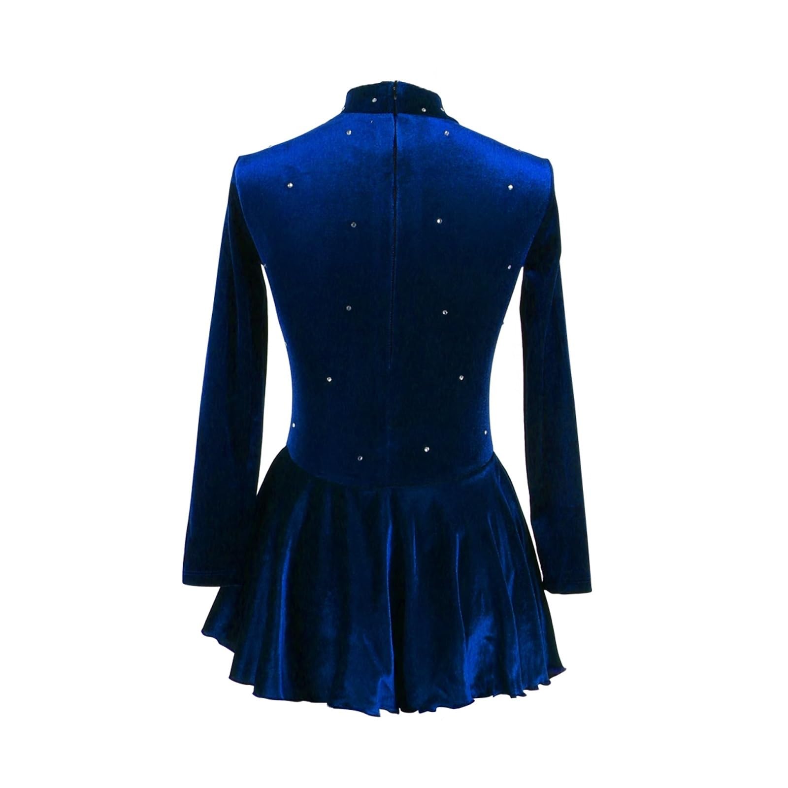Robe De Patinage Artistique À Manches Longues For Filles, Tenue De Compétition, Robe De Patinage Sur Glace Faite Main For Femmes, Tenue De Performance