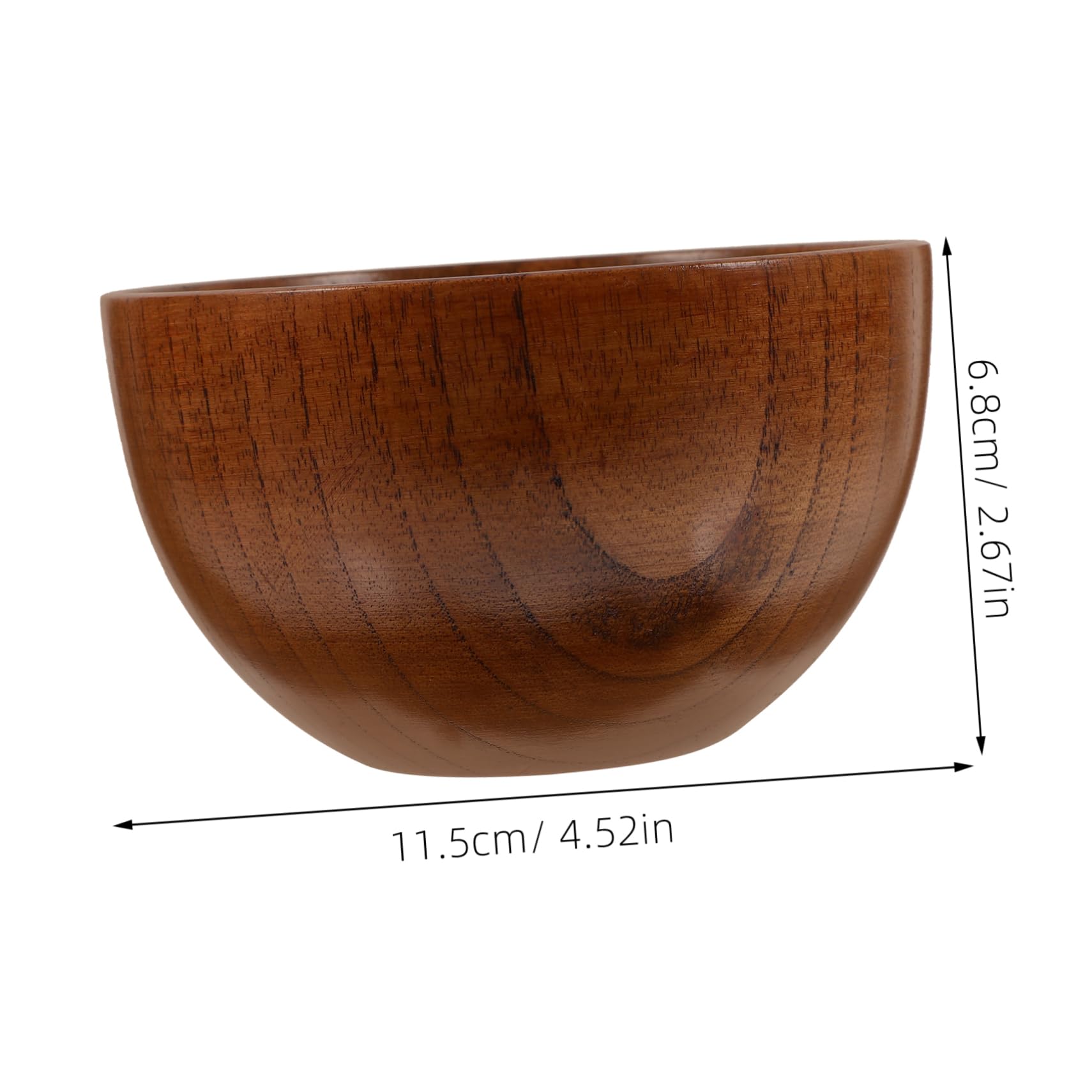 PRETYZOOM 4piezas Tazón De Madera Japonés Antideslizante Para y Ensaladas Bowl De Madera Natural Para Alimentos Para Restaurantes y Doméstico