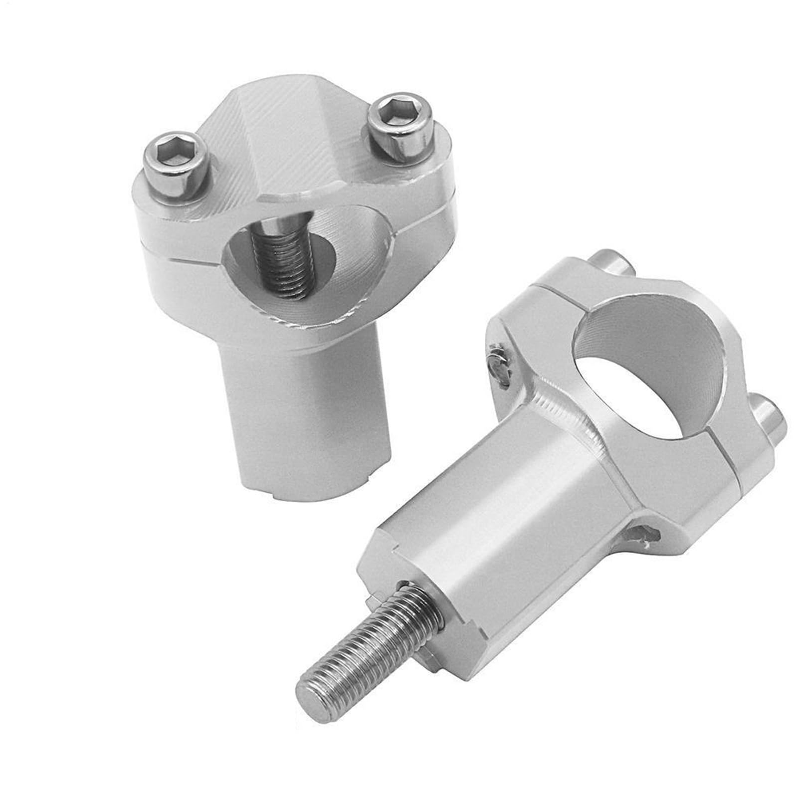 EHYSYN Handlebar Riser For Motorcycle Clamp Riser Motorcycle Motorbike Replacement Handle Accessories(Silver)