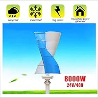 Vista 3 de 8000W turbina de viento vertical, generador de imán permanente 3 fase 12V 24V 48V generador de turbina de viento silencioso, 48V