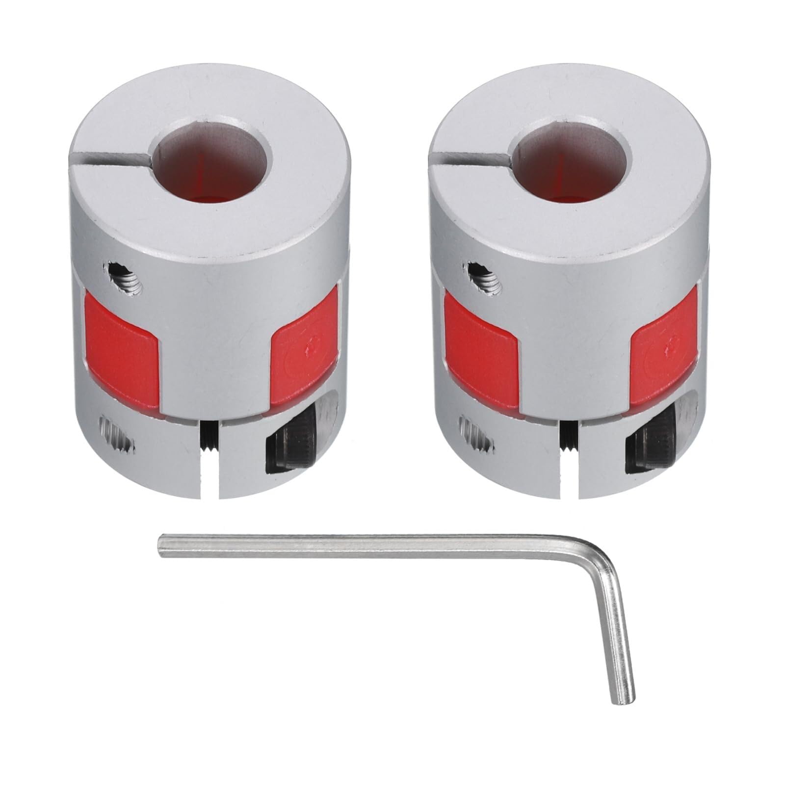 Accouplement à lame en aluminium 8mm à 8mm alésage L25xD20 coupleur flexible pour imprimante 3D CNC et moteur pas à pas servo - Lot de 2