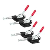 4PK Push Pull Toggle Clamp, 500lbs Holding Capacity, 305CM Quick Release Push Pull lever Clamp, Stroke Clamp for Welding, Woodworking Jigs and Fixtures, Pocket Hole Jigs, CNC (20318-P4)
