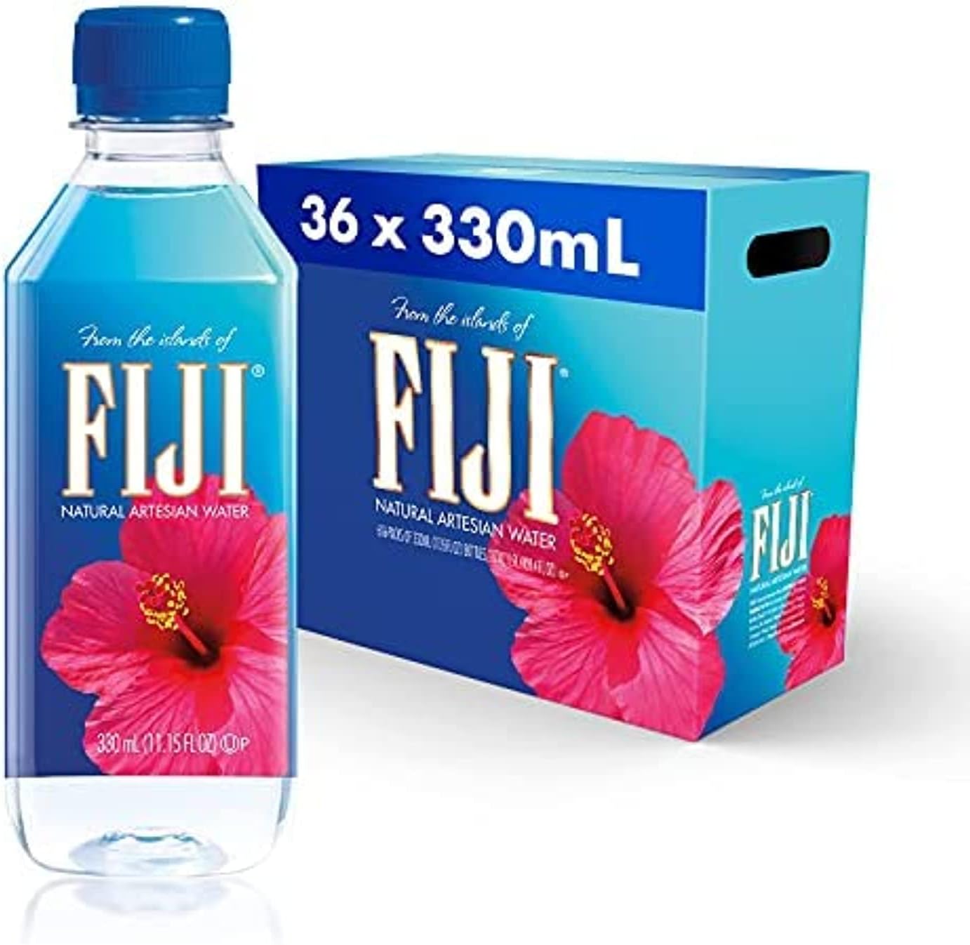 FIJIWater Natural Artesian 330 ml, Pack Of 36