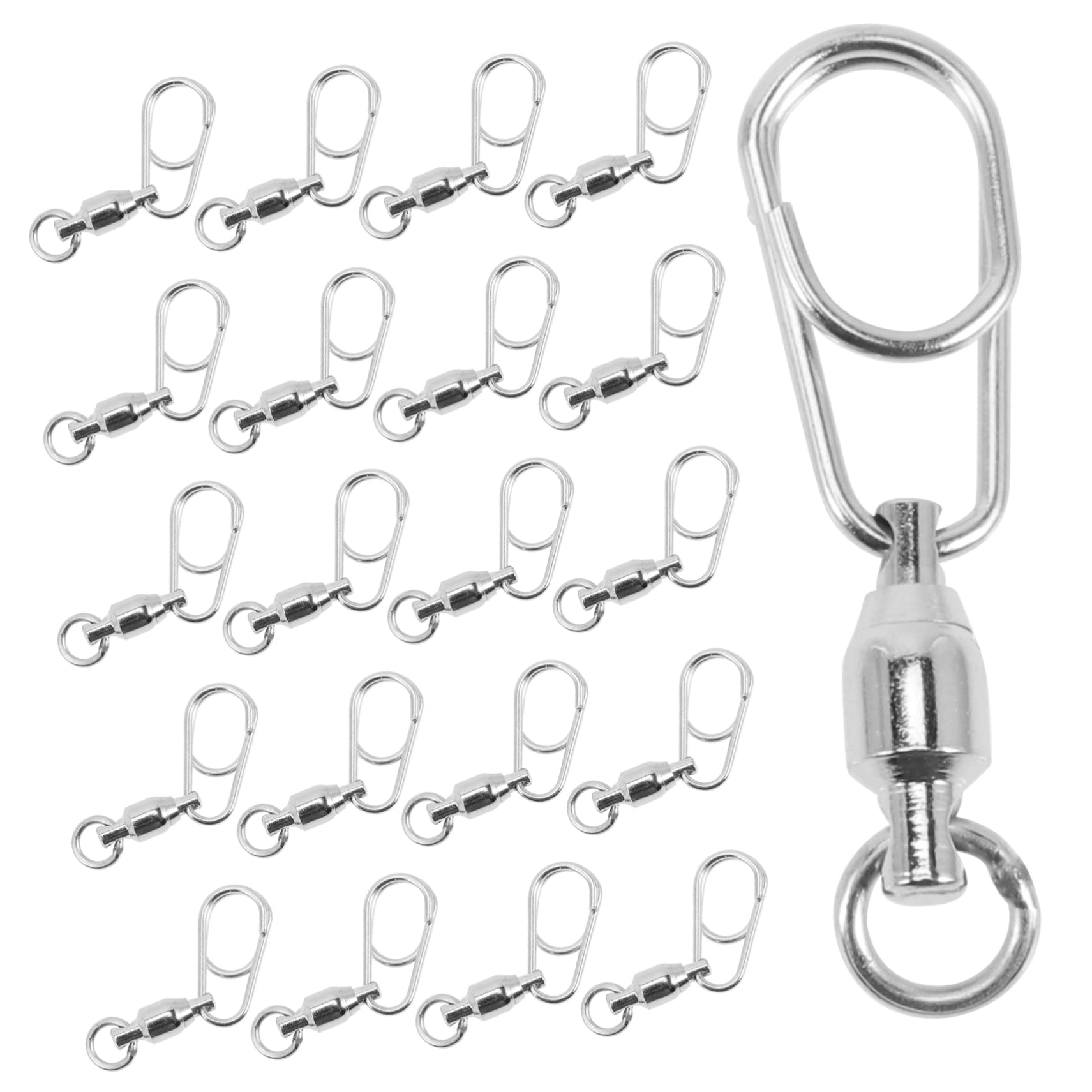 Toddmomy 90pièces Emerillons Accessoires De pour Mer Et Eau Douce Clips à Appâts avec Roulement à Billes Améliorez