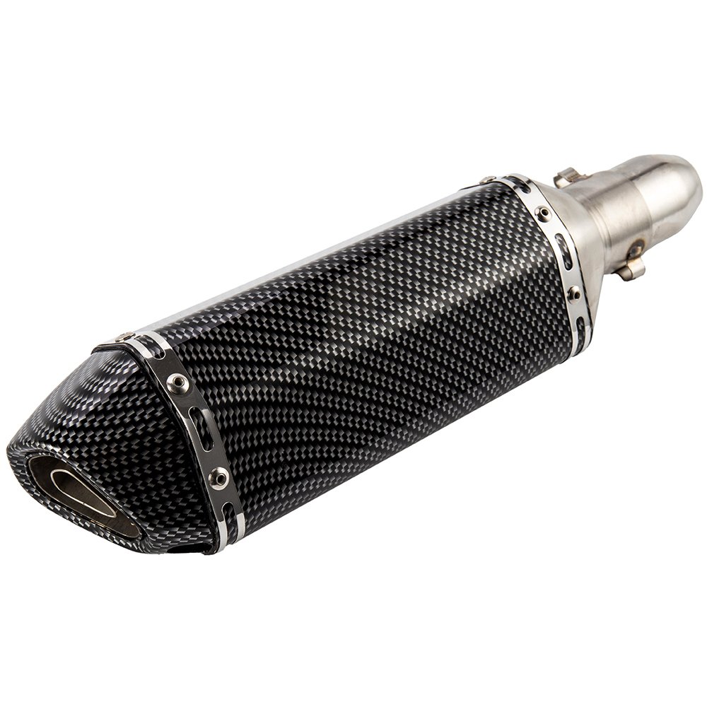 Silenciador de tubo de escape para moto, scooter, diámetro 38 – 51 mm, tubo de silenciador extraíble GP de fibra de carbono