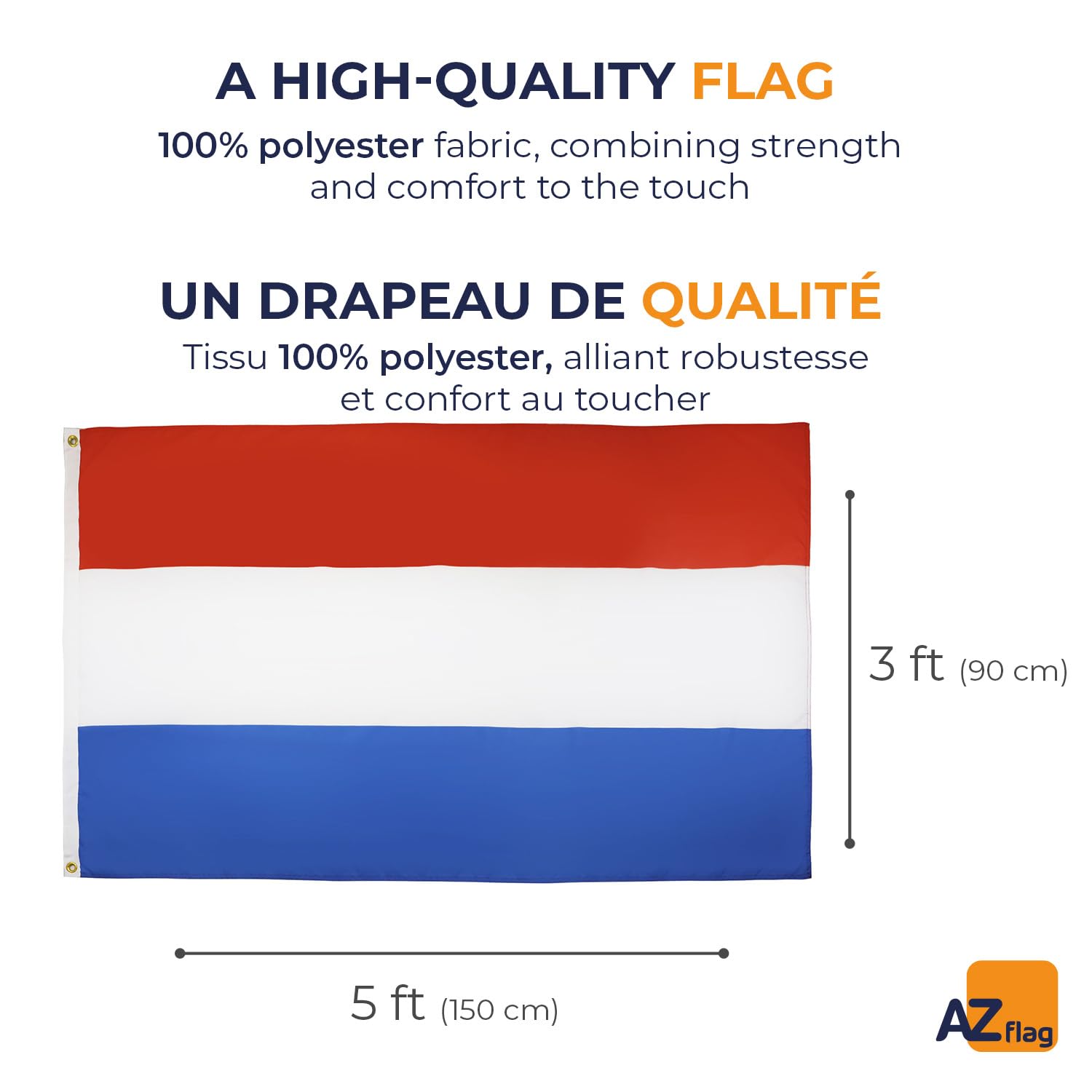 AZ FLAG - Netherlands Flag - 150x90 Cm - 100D Polyester Dutch