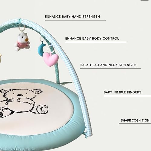 Miniatura 6 de Alfombrilla de gimnasio para bebé (oso azul)