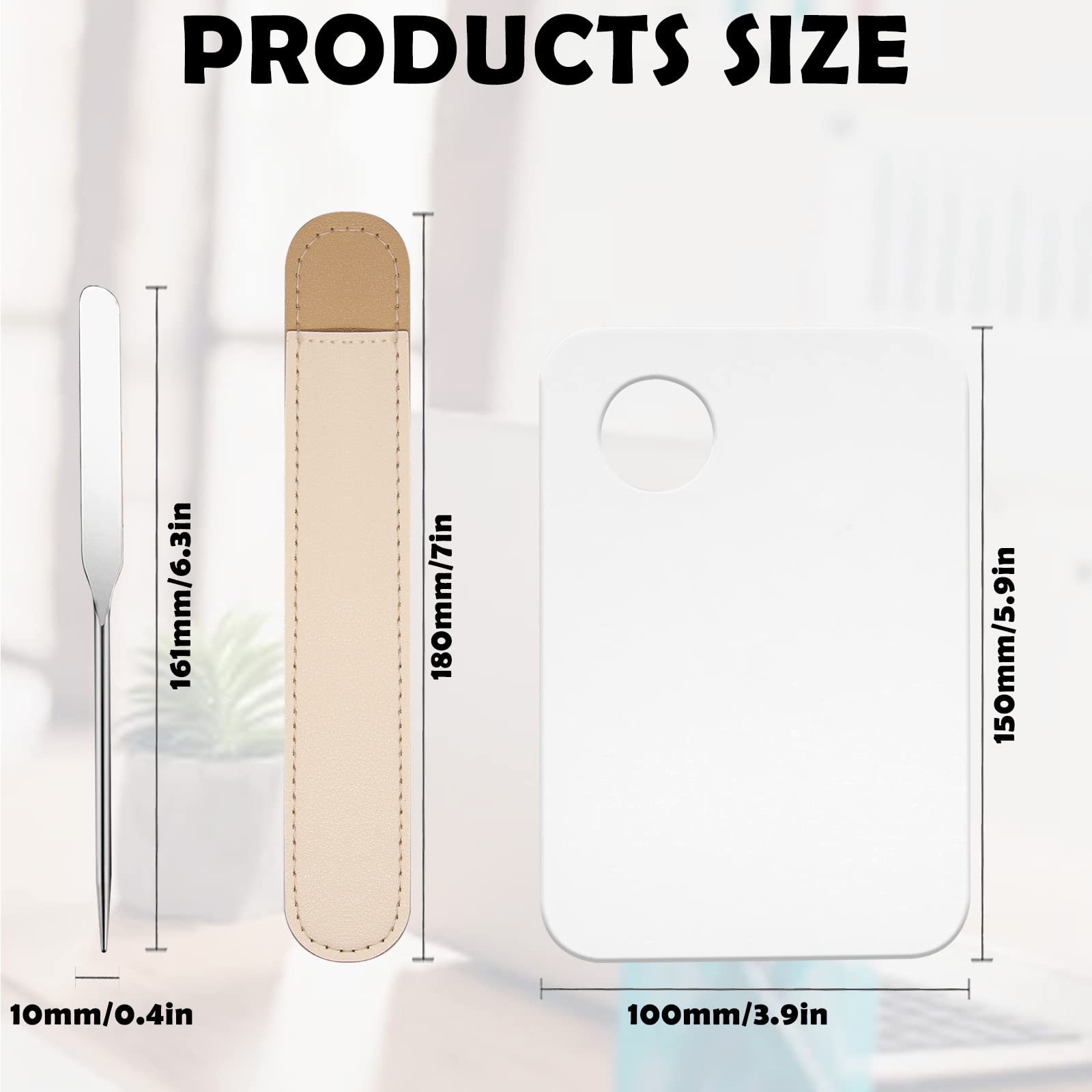 Set coreano di spatole per trucco, vassoio per palette di miscelazione trucco acrilico con strumenti per trucco spatola raschietto per fondotinta cosmetico, set di palette per miscelare fondotinta
