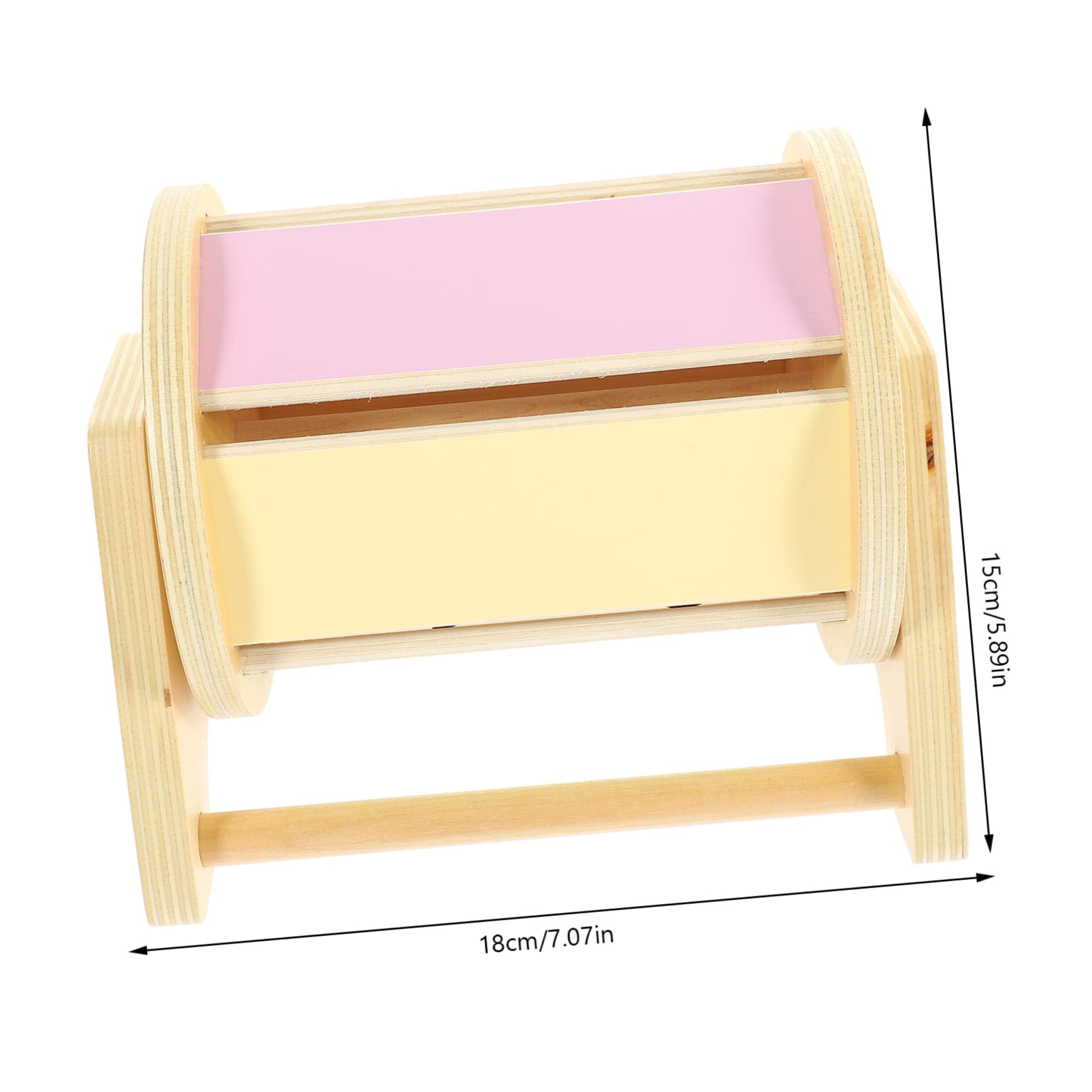 GALPADA Wooden Textile Drum Learning for Cognitive Plaything with Safe Material Fun Educational Drum for Auditory and Sensory Development Present