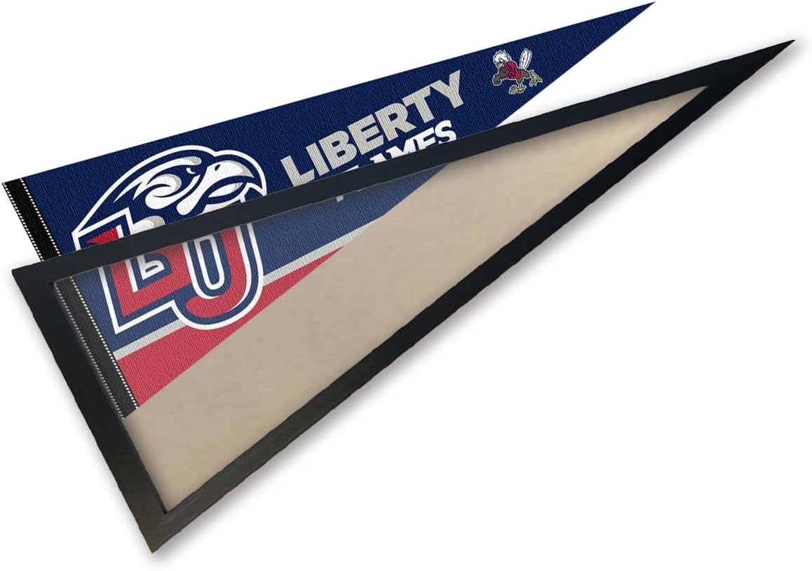College Flags & Banners Co. Liberty University Pennant and Wood Pennant Frame