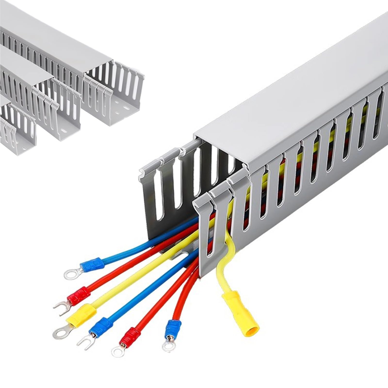 HAIXHX Passacavi Copricavi per Cavi a Muro, Kit canalina Flessibile in PVC da 100 cm per Nascondere i Cavi a Muro, Copricavi sotto la scrivania(40x60mm)