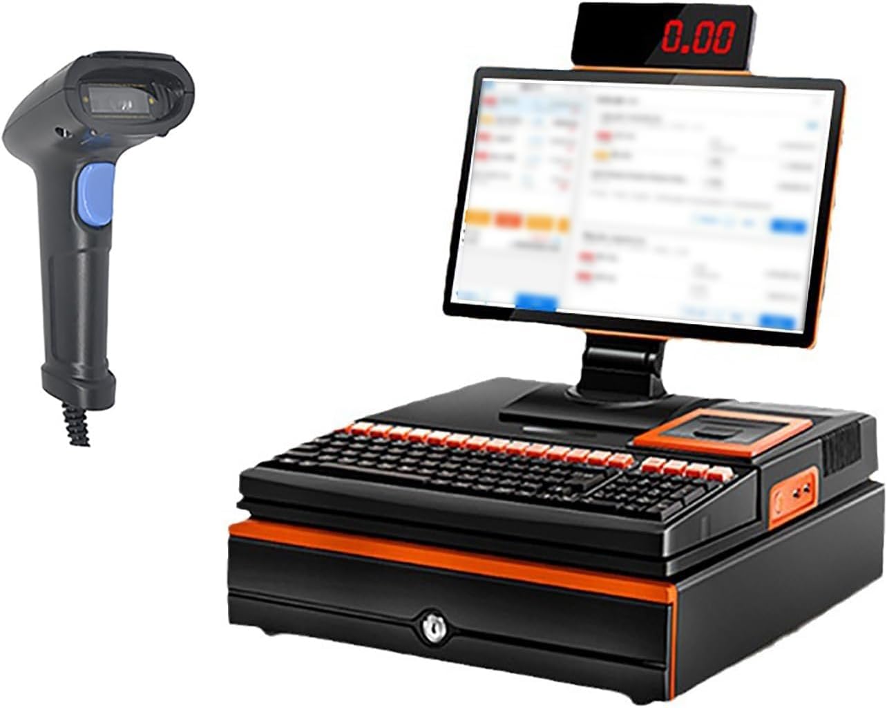 POS用端末・PC・モニター | エフケイシステムストア - FKsystem公式  LCDタッチスクリーン8桁キャッシュモニター、スマートレジとプリンター統合マシン、小売POSシステム、ポータブルスキャナ/キャッシュ