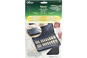 Takumi Bamboo Interchangeable Circular Knitting Needle Set, Complete Japanese Bamboo Needles Case