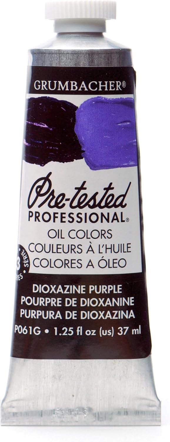 Grumbacher Pre-Tested Oil Paint, 37ml/1.25 Ounce, Dioxazine Purple (P061G)
