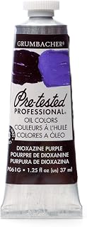 Grumbacher Pre-Tested Oil Paint, 37ml/1.25 Ounce, Dioxazine Purple (P061G)