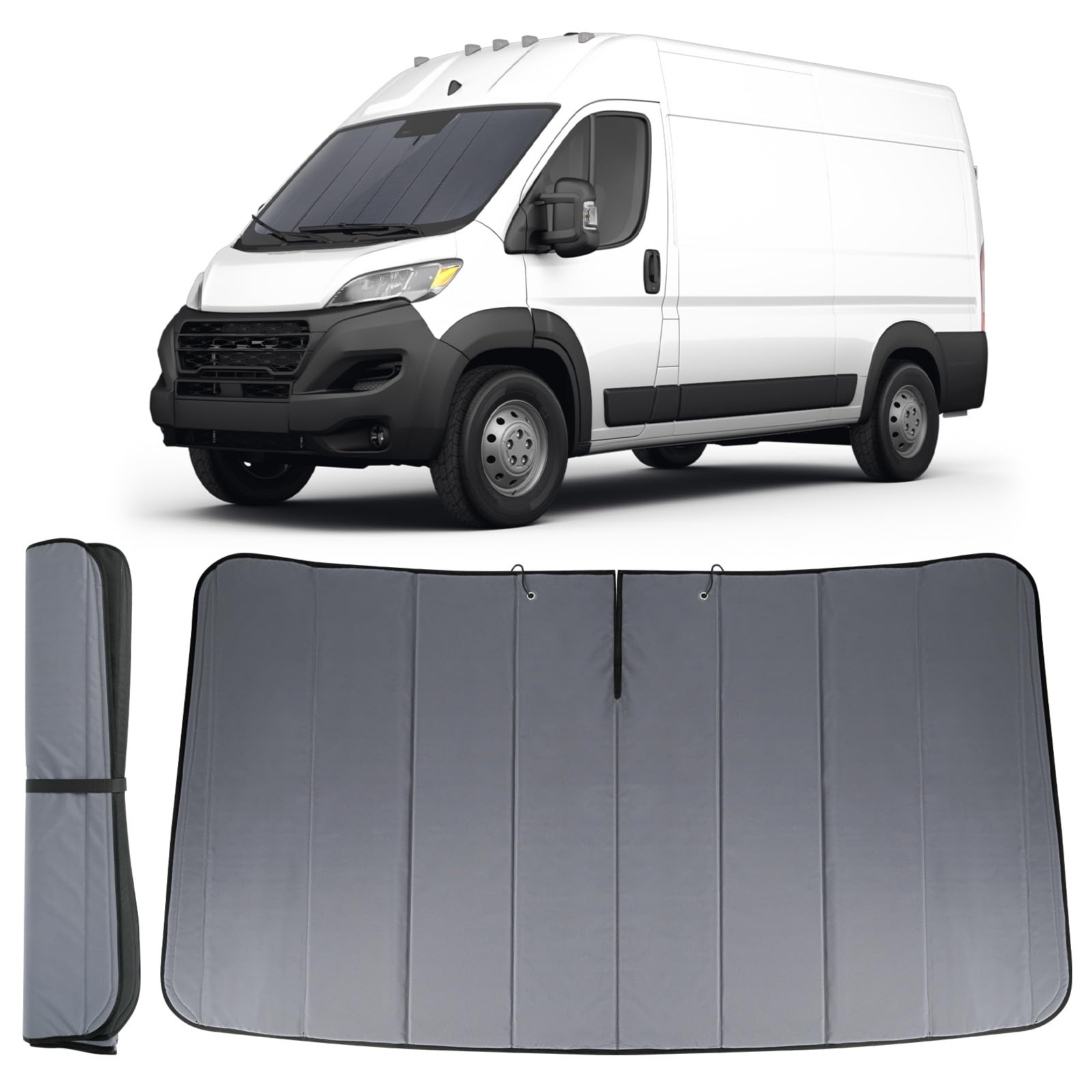 Parasoles Parabrisas Compatible con FIAT ducato/Peugeot Boxer/Citroen Jumper 2006-2026 Protector Solar Coche Plegable Interior Protección Solar UV Reflectante Anti Calor y Polvo
