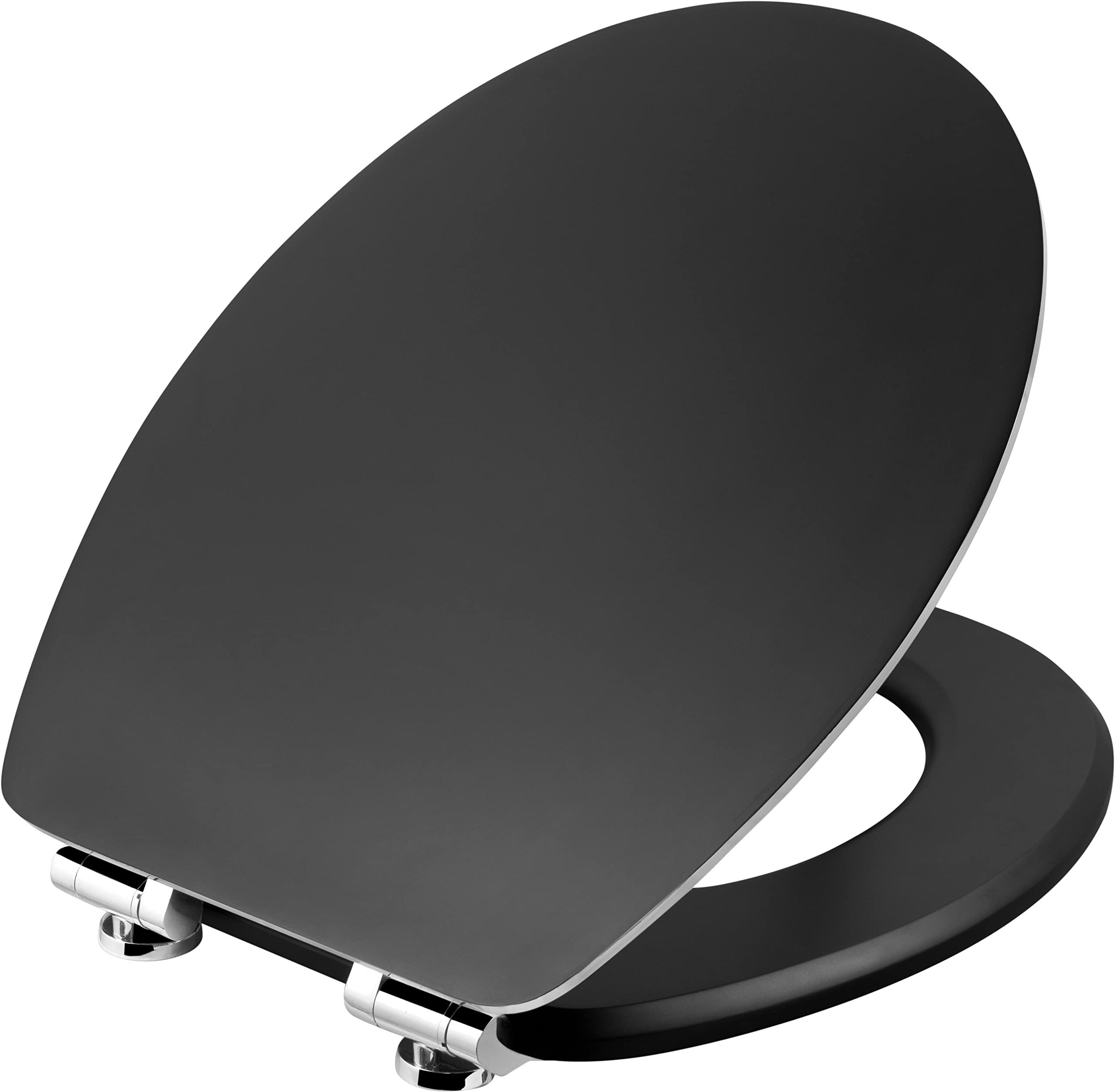 Cornat Asiento de inodoro Prime "Black Steel", color negro, núcleo de