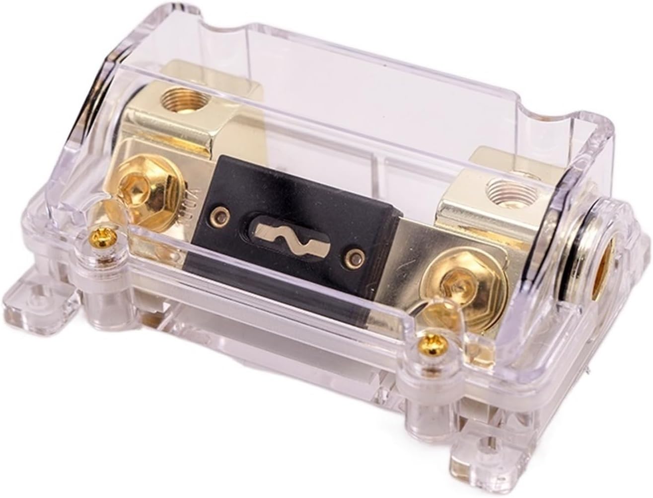 Car Audio Conversion 12V Power Line Amplifier Subwoofer Pure Copper 1 in 1 Way Out Fuse Bile Tube Seat Fuse Holder Box (Color : 300A)