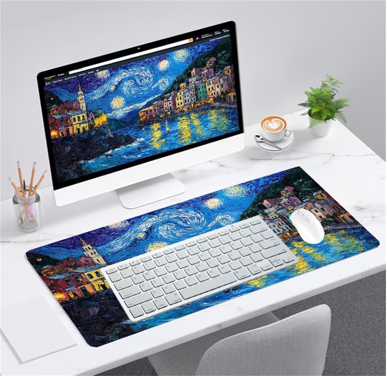 Tapis de souris grand format aux bords cousus durables - 2