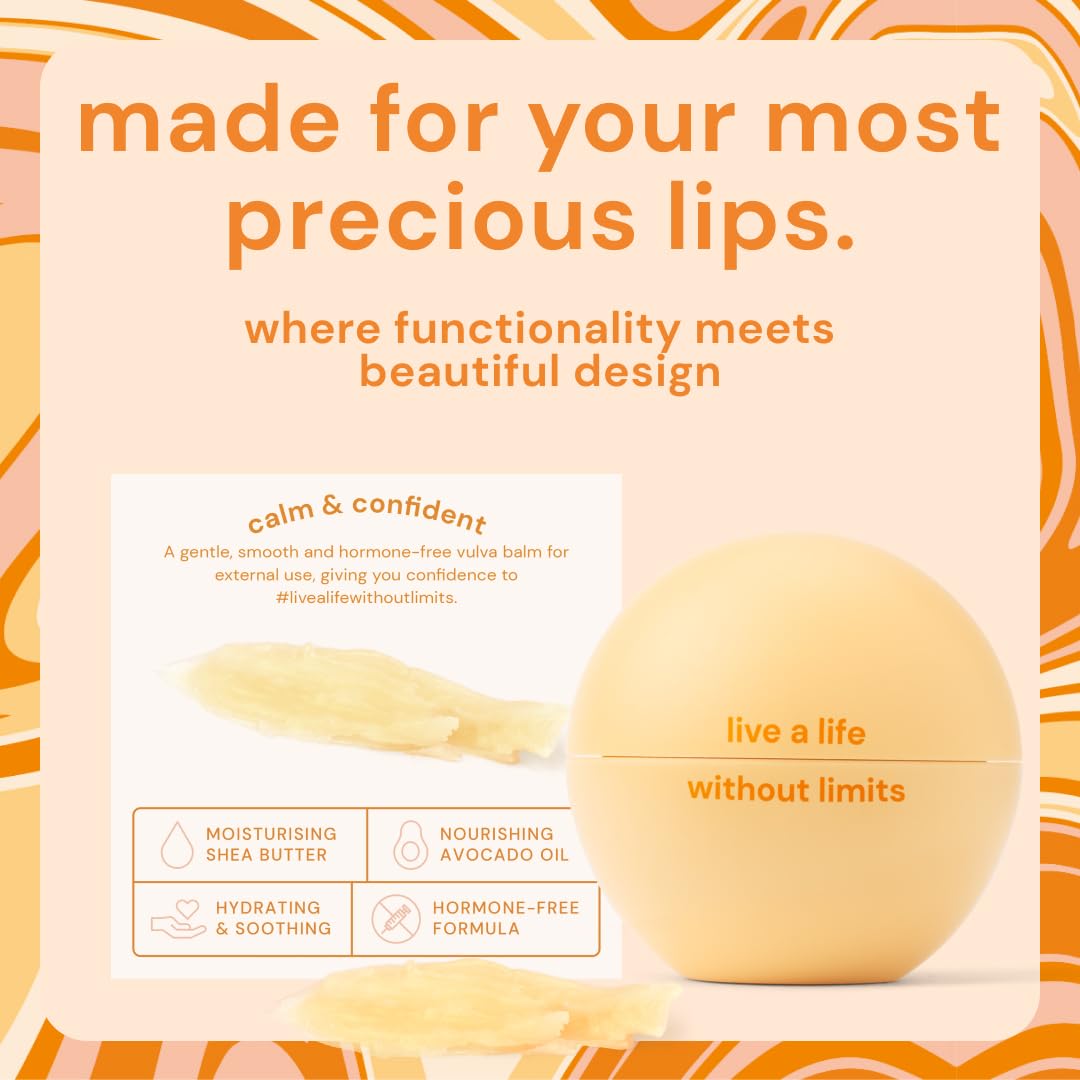 Bodyotics Vulva Balm - Fragrance-Free Vaginal Moisturizer for Dryness, Itching and Discomfort - No Hormones - Soothing Moisture Balm for Silky External Vulval Area - 2oz